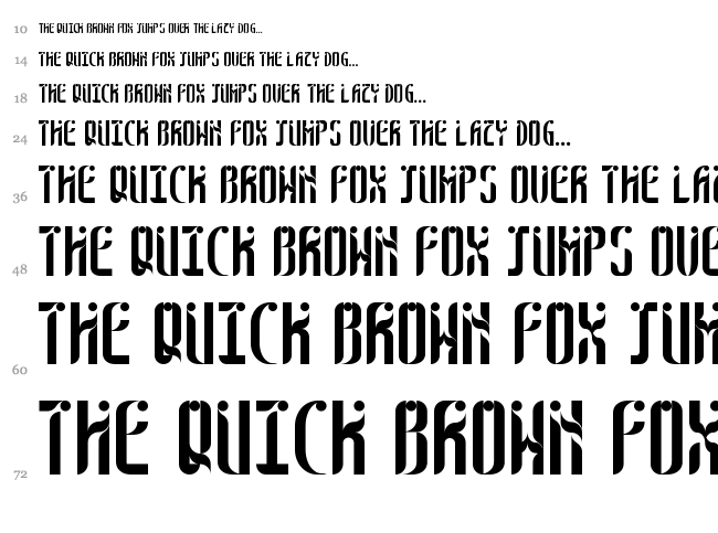 Sixth Sense font waterfall